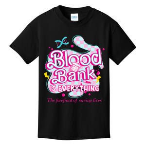 Blood Bank Is Everything Pink Retro Lab Week 2024 Med Tech Kids T-Shirt