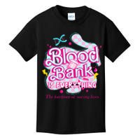 Blood Bank Is Everything Pink Retro Lab Week 2024 Med Tech Kids T-Shirt