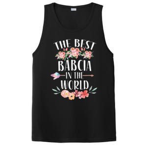 Best Babcia In The World Polish Grandma Floral Mother's Day PosiCharge Competitor Tank