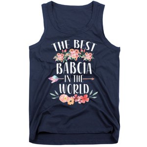 Best Babcia In The World Polish Grandma Floral Mother's Day Tank Top