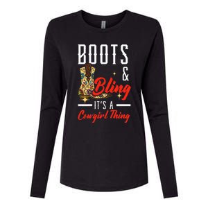 Boots & Bling ItS A Cowgirl Thing Rodeo Western Country Womens Cotton Relaxed Long Sleeve T-Shirt