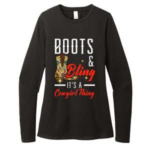 Boots & Bling ItS A Cowgirl Thing Rodeo Western Country Womens CVC Long Sleeve Shirt