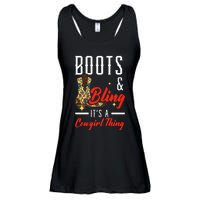 Boots & Bling ItS A Cowgirl Thing Rodeo Western Country Ladies Essential Flowy Tank