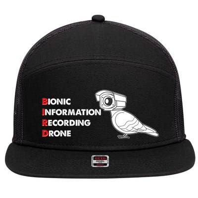 BIRD Bionic Information Recording Drone 7 Panel Mesh Trucker Snapback Hat