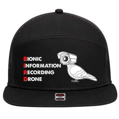 BIRD Bionic Information Recording Drone 7 Panel Mesh Trucker Snapback Hat