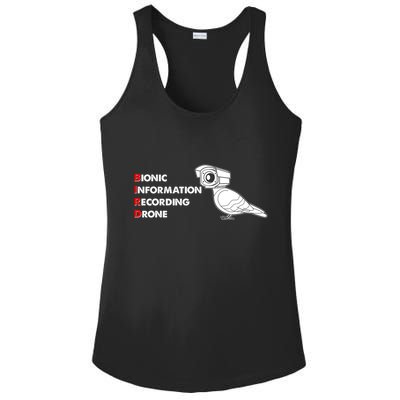 BIRD Bionic Information Recording Drone Ladies PosiCharge Competitor Racerback Tank