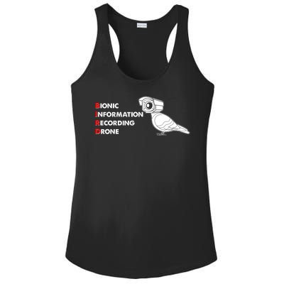 BIRD Bionic Information Recording Drone Ladies PosiCharge Competitor Racerback Tank