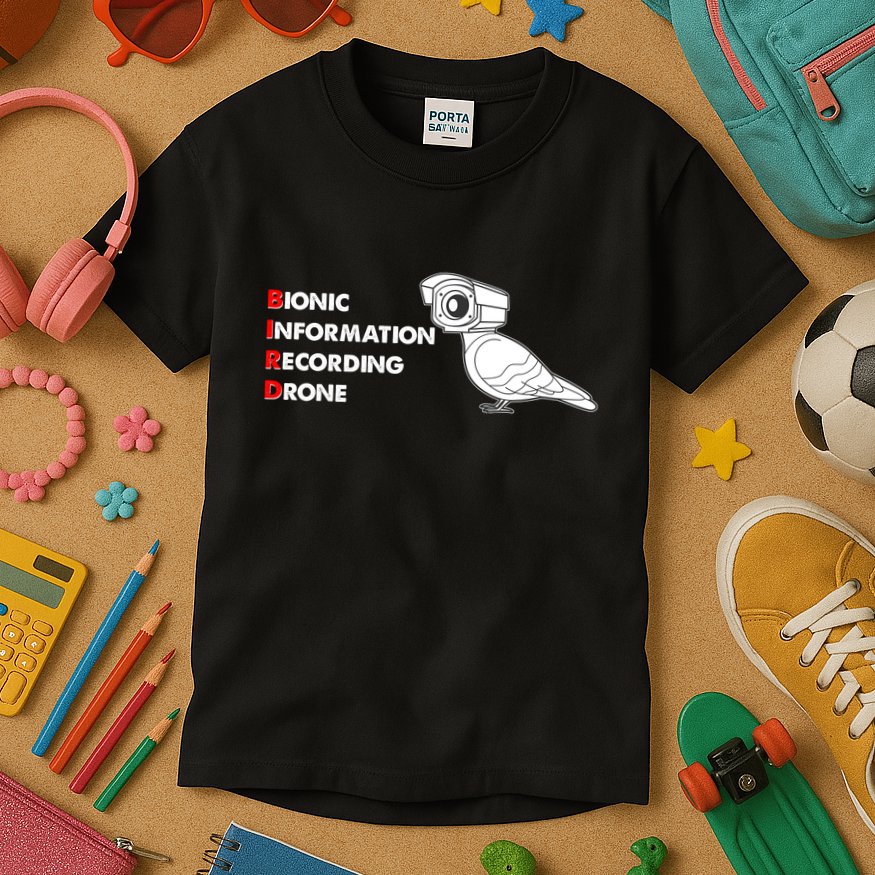 BIRD Bionic Information Recording Drone Kids T-Shirt