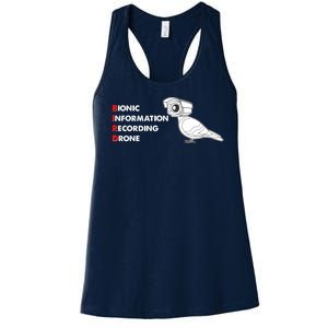 BIRD Bionic Information Recording Drone Women's Racerback Tank