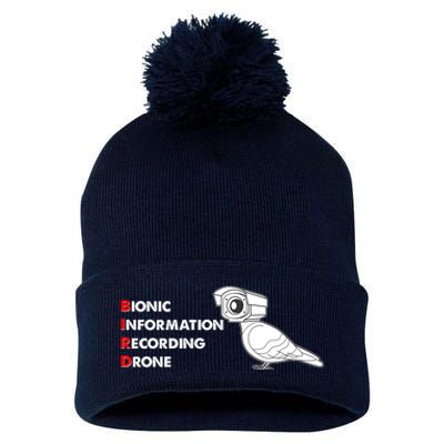 BIRD Bionic Information Recording Drone Pom Pom 12in Knit Beanie