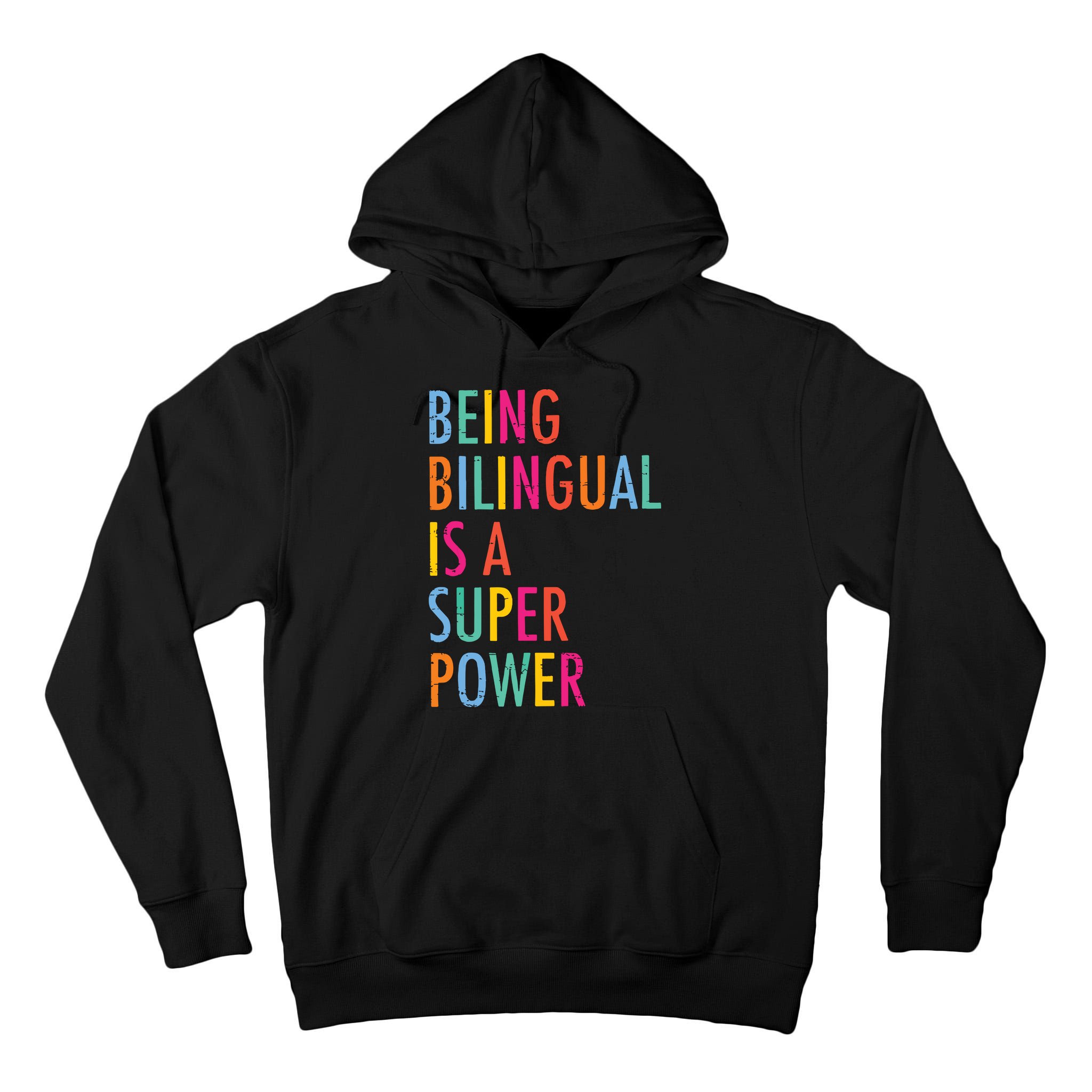 Being Bilingual Is A Super Power Teacher Tall Hoodie