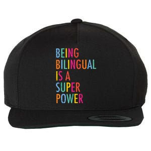 Being Bilingual Is A Super Power Teacher Wool Snapback Cap