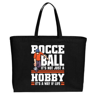 Bocce Ball ItS Not Just A Hobby Bocce Ball Gift Cotton Canvas Jumbo Tote