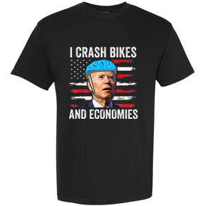 Biden Bicycle I Crash Bikes And Economies Garment-Dyed Heavyweight T-Shirt