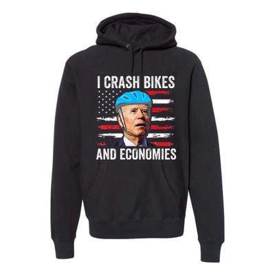 Biden Bicycle I Crash Bikes And Economies Premium Hoodie