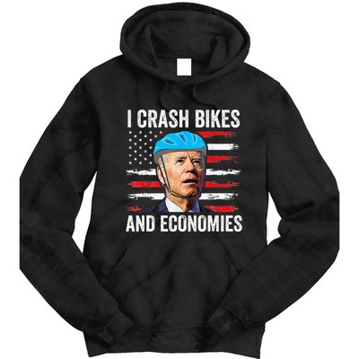 Biden Bicycle I Crash Bikes And Economies Tie Dye Hoodie