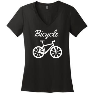 Bicycle Women's V-Neck T-Shirt