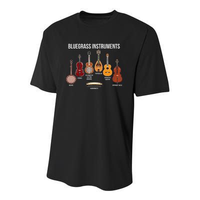 Banjo Bluegrass Instruments Vintage Music Fans Banjo Player Youth Performance Sprint T-Shirt