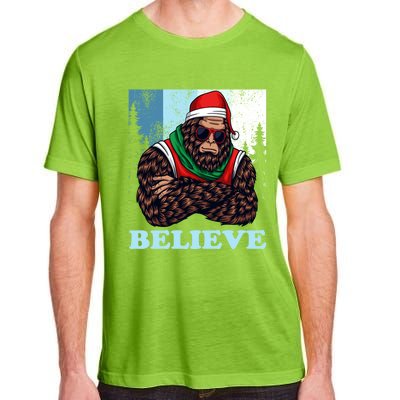 Bigfoot Believe In Christmas Sasquatch Funny Xmas Gift Adult ChromaSoft Performance T-Shirt