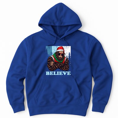 Bigfoot Believe In Christmas Sasquatch Funny Xmas Gift Hoodie