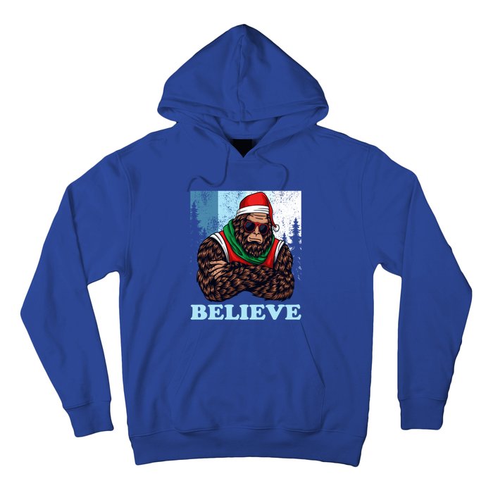 Bigfoot Believe In Christmas Sasquatch Funny Xmas Gift Hoodie