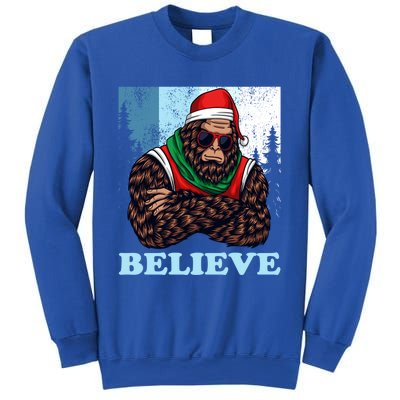 Bigfoot Believe In Christmas Sasquatch Funny Xmas Gift Sweatshirt