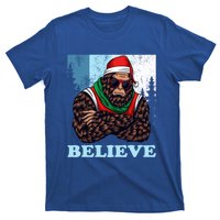 Bigfoot Believe In Christmas Sasquatch Funny Xmas Gift T-Shirt