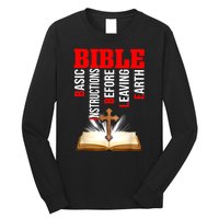 BIBLE Basic Instructions Before Leaving Earth Long Sleeve Shirt