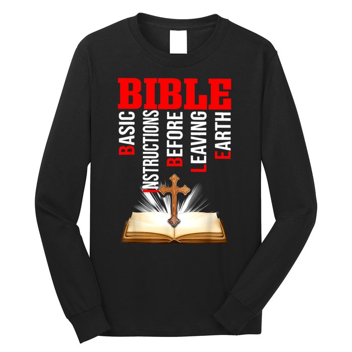 BIBLE Basic Instructions Before Leaving Earth Long Sleeve Shirt