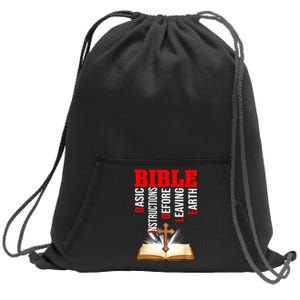 BIBLE Basic Instructions Before Leaving Earth Sweatshirt Cinch Pack Bag