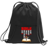 BIBLE Basic Instructions Before Leaving Earth Sweatshirt Cinch Pack Bag