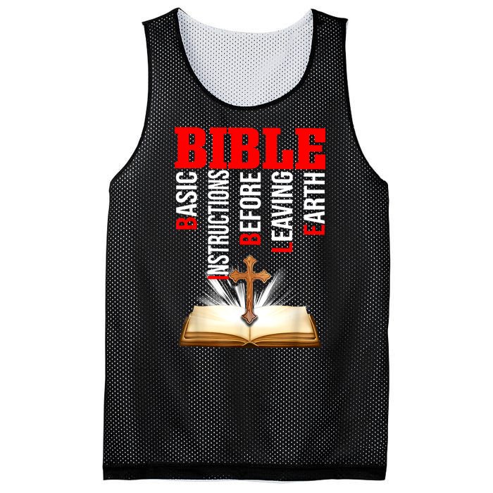 BIBLE Basic Instructions Before Leaving Earth Mesh Reversible Basketball Jersey Tank