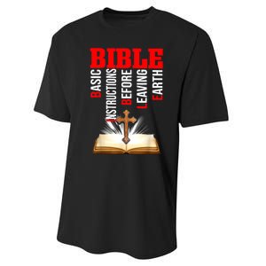 BIBLE Basic Instructions Before Leaving Earth Performance Sprint T-Shirt