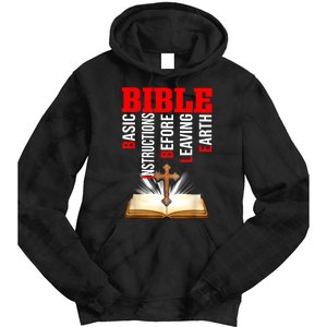 BIBLE Basic Instructions Before Leaving Earth Tie Dye Hoodie