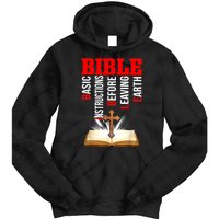 BIBLE Basic Instructions Before Leaving Earth Tie Dye Hoodie