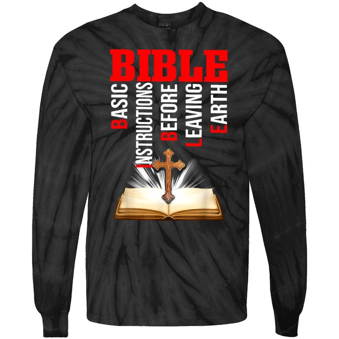 BIBLE Basic Instructions Before Leaving Earth Tie-Dye Long Sleeve Shirt