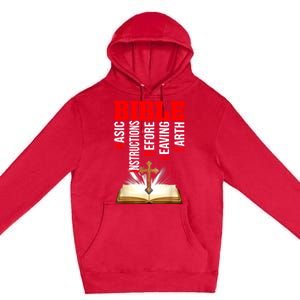 BIBLE Basic Instructions Before Leaving Earth Premium Pullover Hoodie