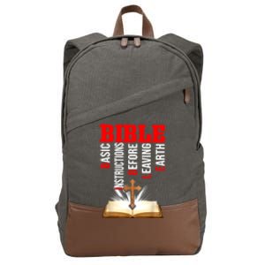 BIBLE Basic Instructions Before Leaving Earth Cotton Canvas Backpack