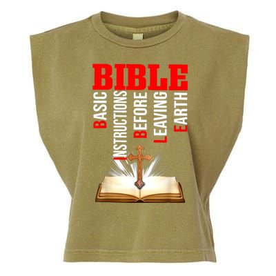 BIBLE Basic Instructions Before Leaving Earth Garment-Dyed Women's Muscle Tee