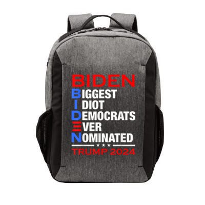 Biden Biggest Idiot Democrats Ever Nominated Trump 2024 Vector Backpack