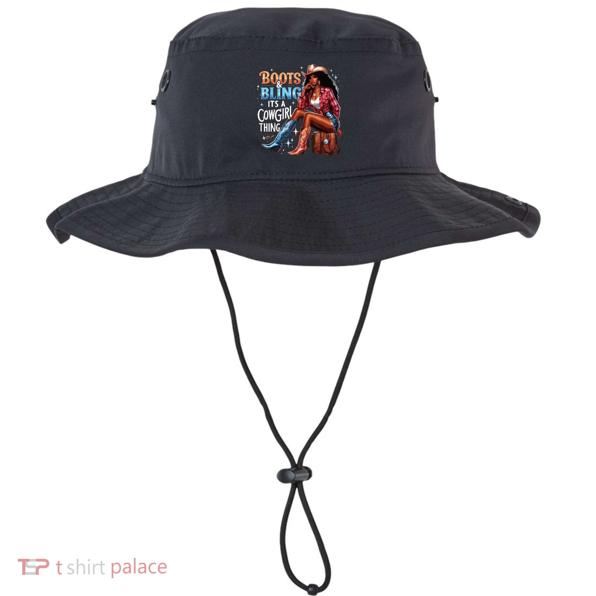 Boots Bling Its A Cowgirl Thing Melanin Rodeo Cowgirl Bucket Hat