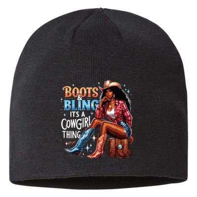 Boots Bling Its A Cowgirl Thing Melanin Rodeo Cowgirl Sustainable Beanie