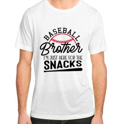 Baseball Brother IM Just Here For The Snacks Funny Baseball Adult ChromaSoft Performance T-Shirt