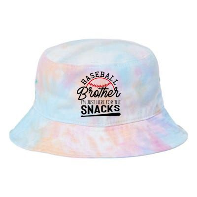 Baseball Brother IM Just Here For The Snacks Funny Baseball Tie Dye Newport Bucket Hat