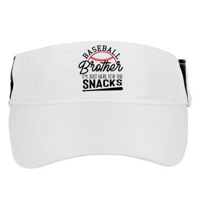 Baseball Brother IM Just Here For The Snacks Funny Baseball Adult Drive Performance Visor