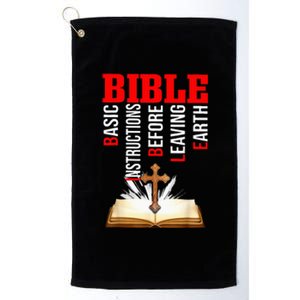 BIBLE Basic Instructions Before Leaving Earth Christian Platinum Collection Golf Towel