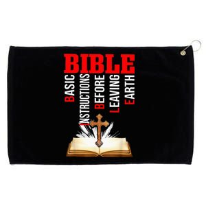 BIBLE Basic Instructions Before Leaving Earth Christian Grommeted Golf Towel