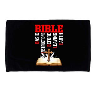 BIBLE Basic Instructions Before Leaving Earth Christian Microfiber Hand Towel