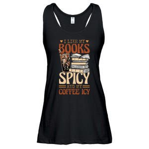 Bookish Bookworm I Like My Books Spicy And My Coffee Icy Ladies Essential Flowy Tank