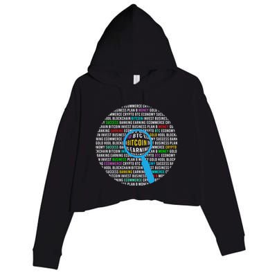 Bitcoin Crop Fleece Hoodie
